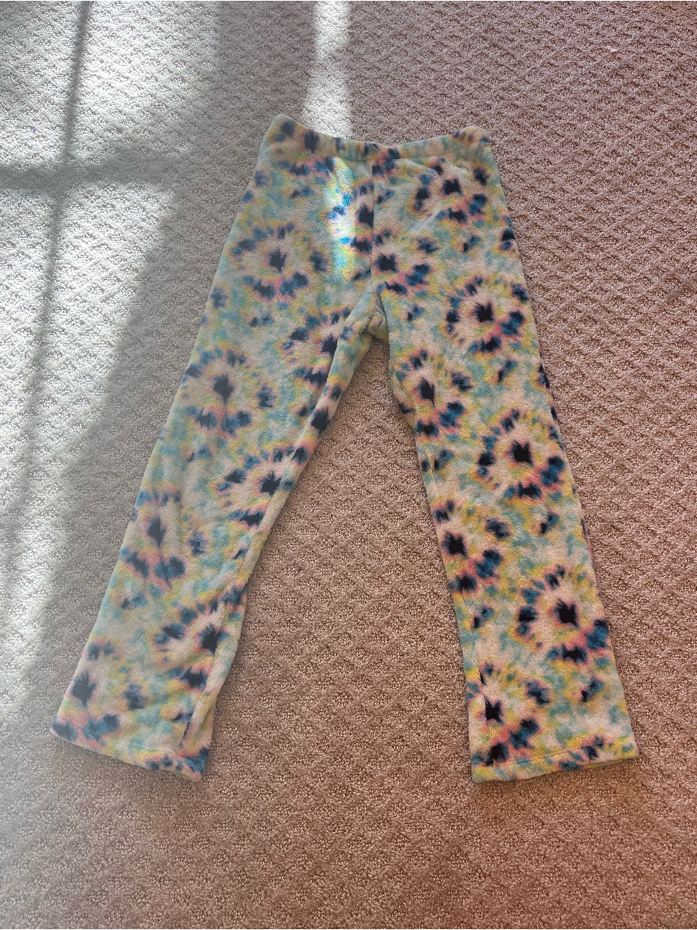 Kids Tie-Dye Fleece Pants - Pastel Multi